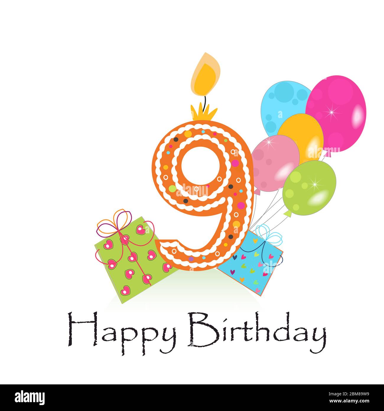 9th birthday Cut Out Stock Images & Pictures - Alamy