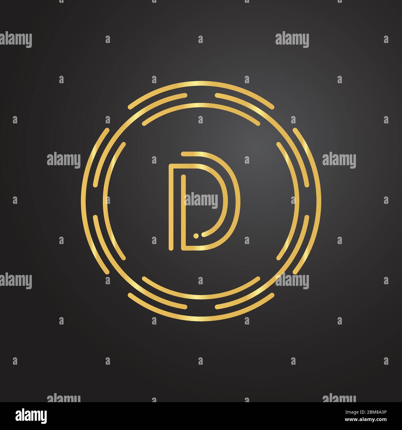Initial Letter D Logo With Luxury Business Typography Vector Template ...