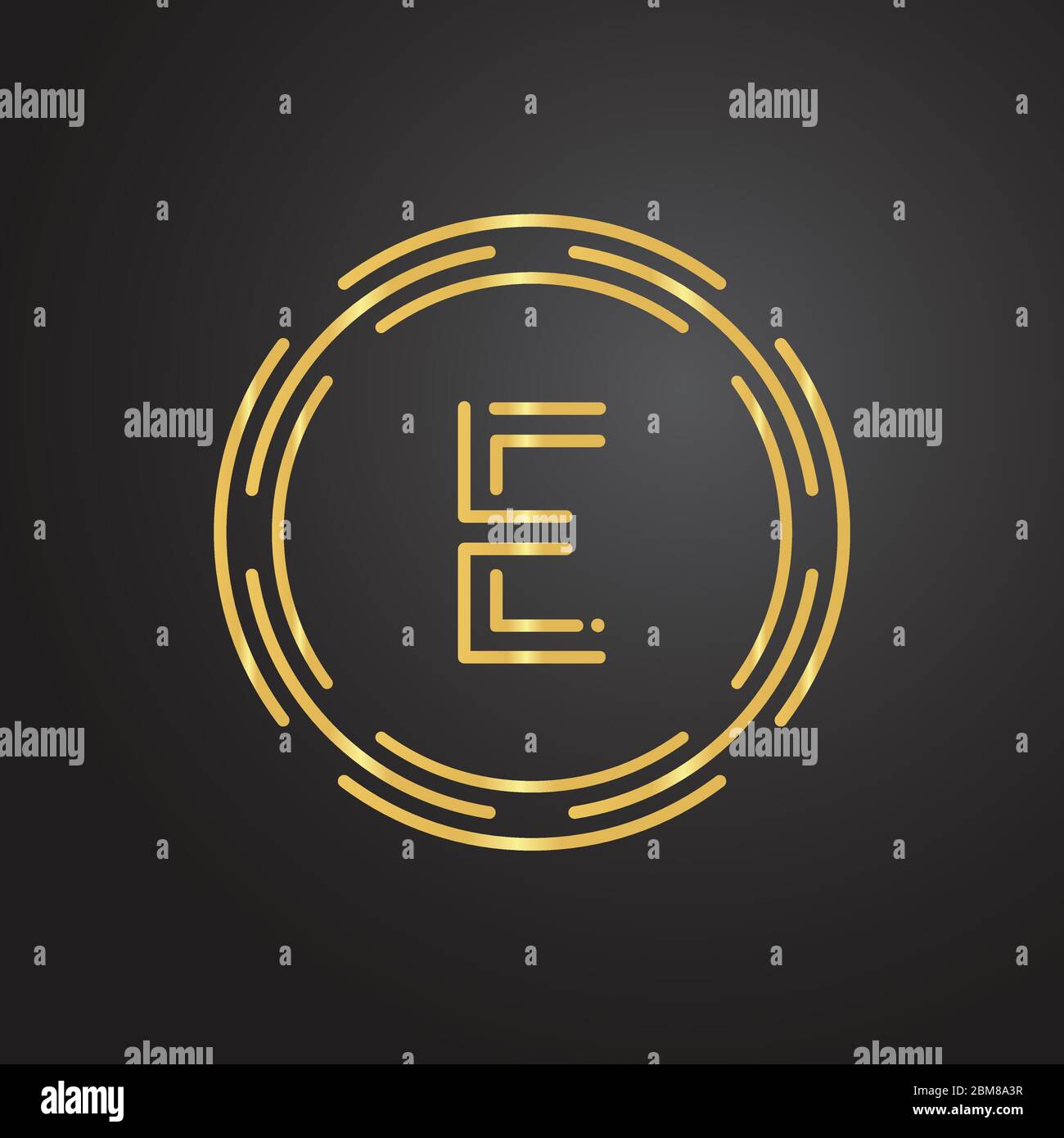 Initial Letter E Logo With Luxury Business Typography Vector Template ...