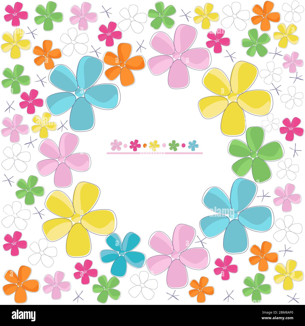 Colorful abstract flower vector backgroun Stock Vector Image & Art - Alamy