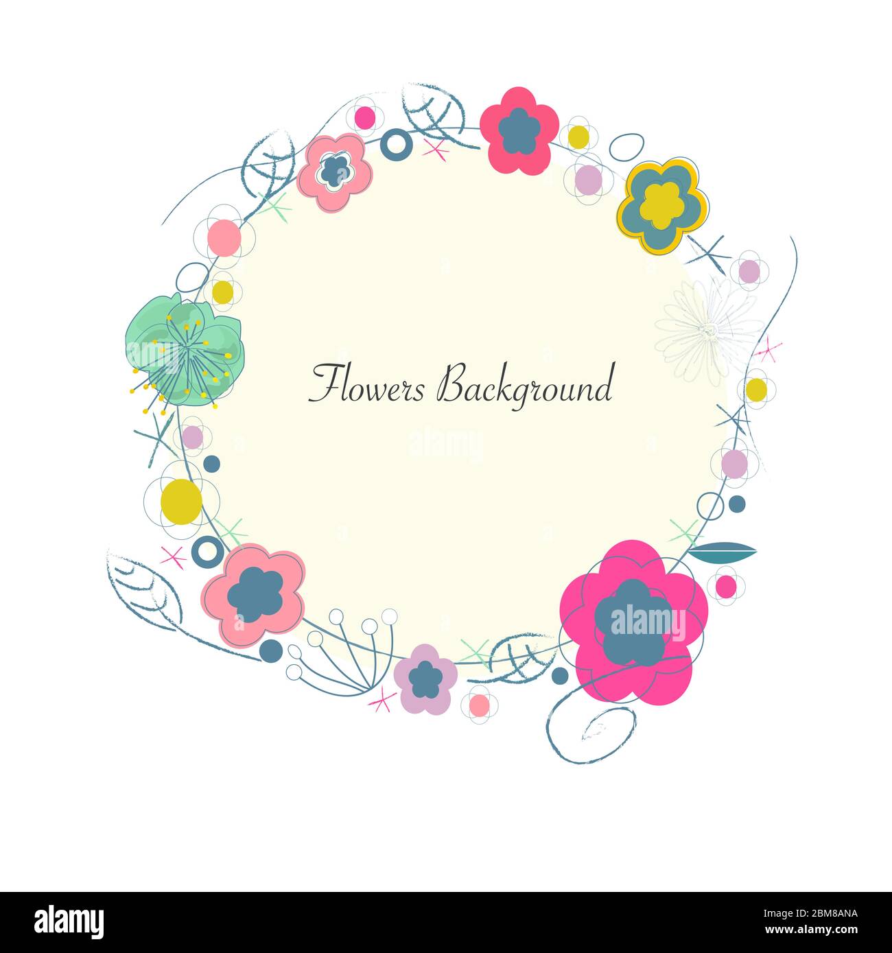 Summer floral greeting card background vector Stock Vector Image & Art ...