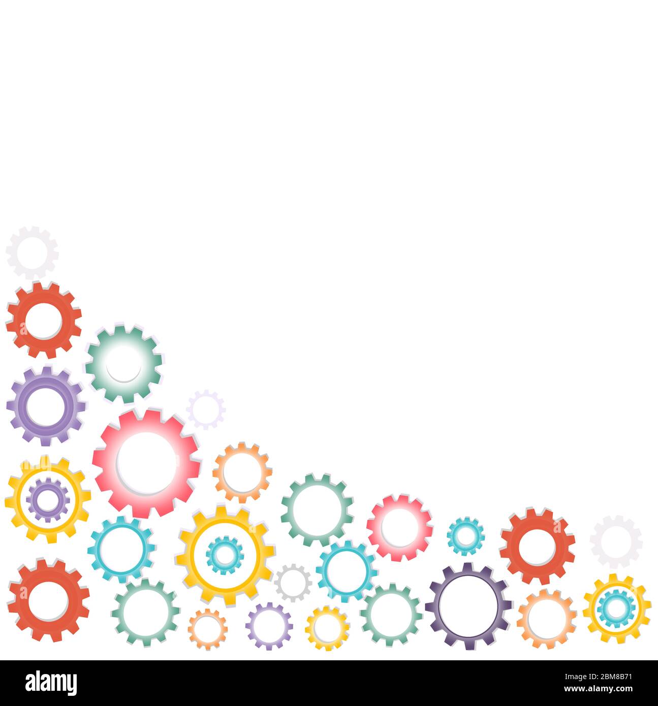 Colorful gears endustrial background vector Stock Vector Image & Art ...