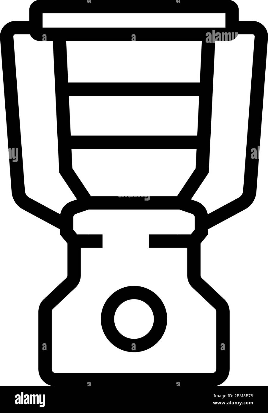 lamp with automatic power button icon vector outline illustration Stock ...