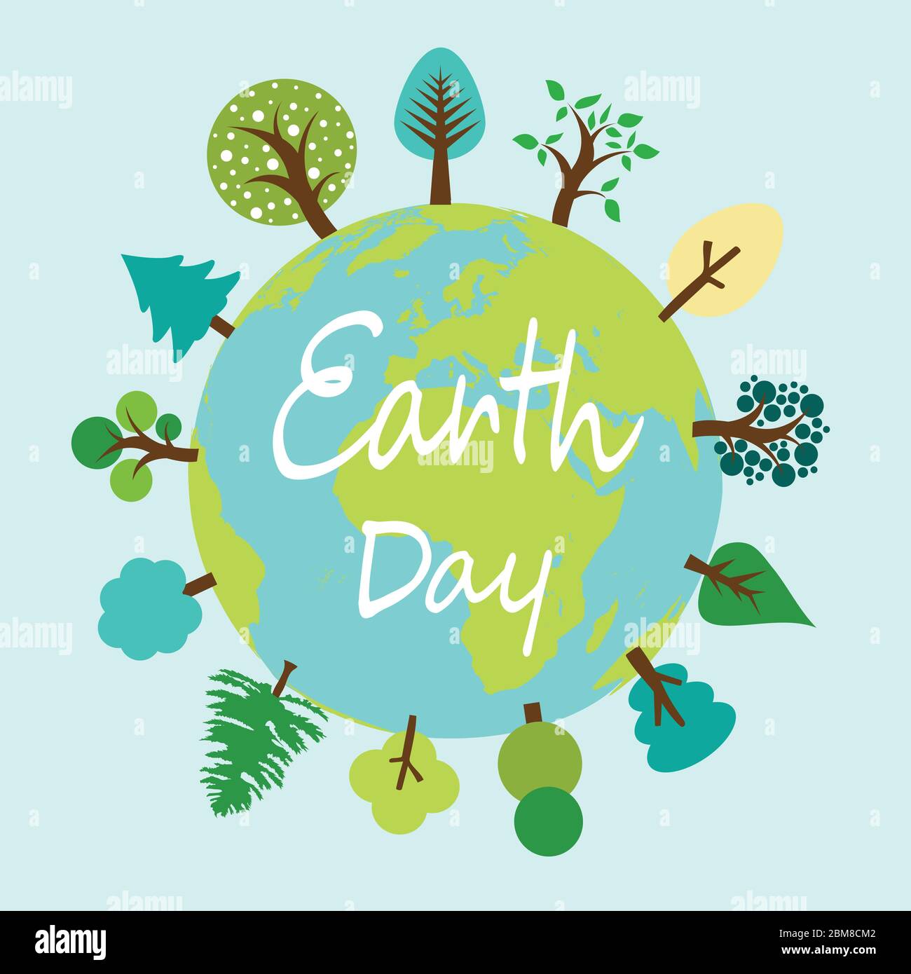 Happy earth day greeting card Stock Vector