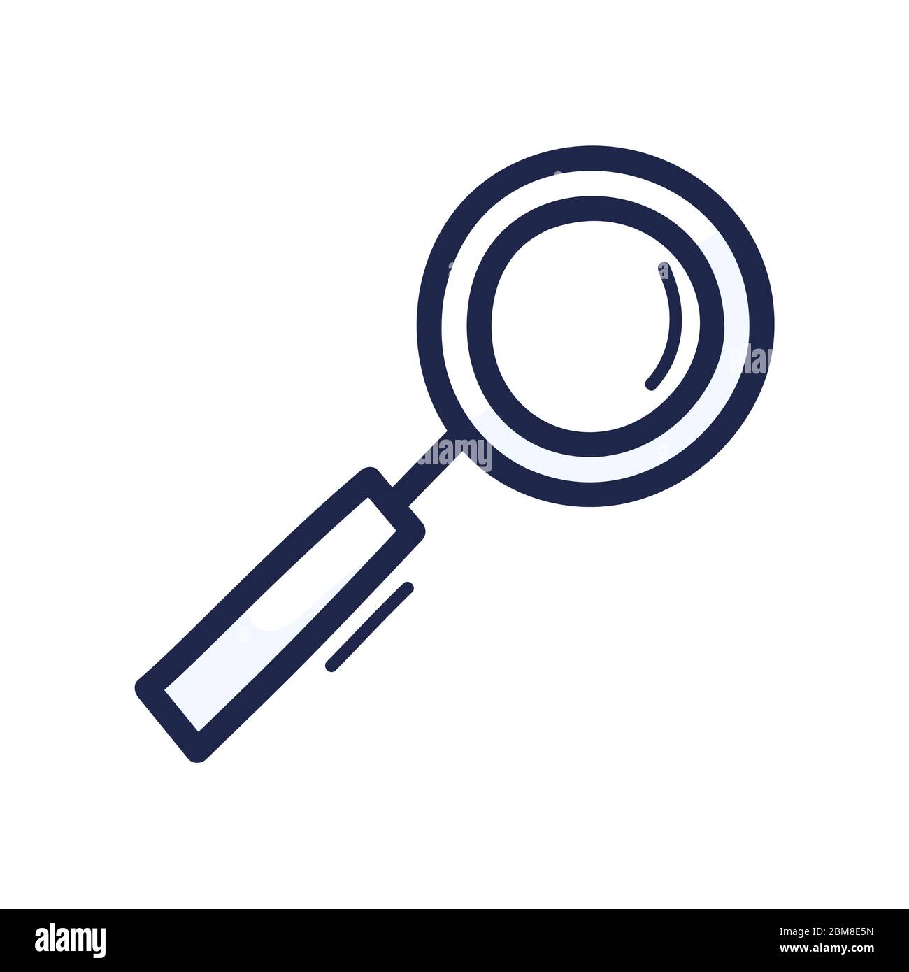 Magnifying Glass Doodle. A hand drawn vector doodle illustration of a