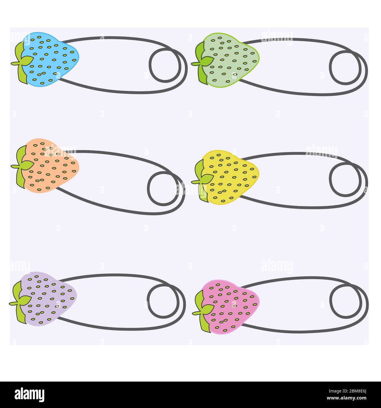 Baby safety pin with colorfull strewberry vector Stock Vector Image ...