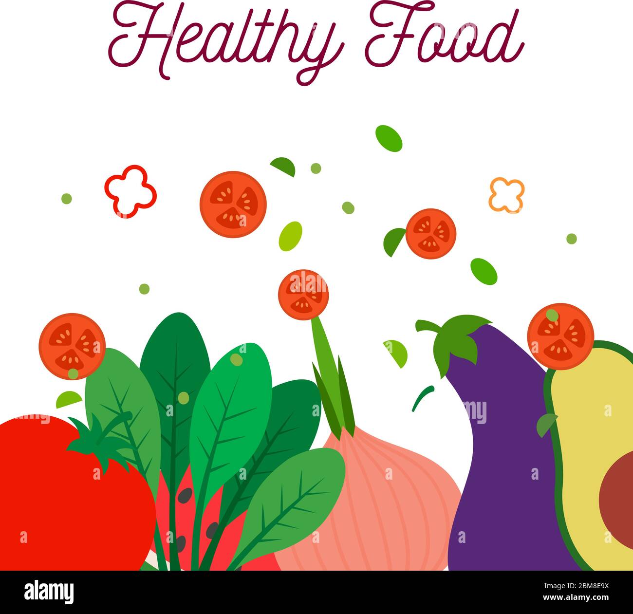 Healthy food poster Stock Vector Image & Art - Alamy