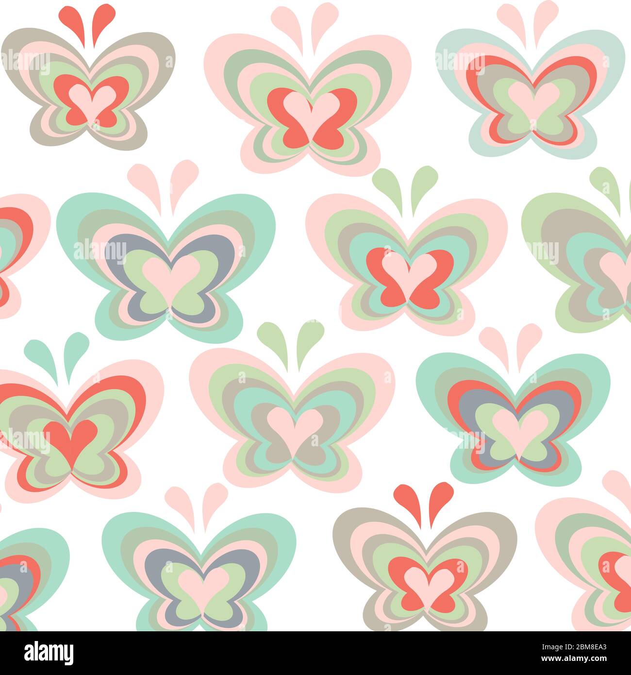 Simple colorful butterflies vector pattern background Stock Vector ...