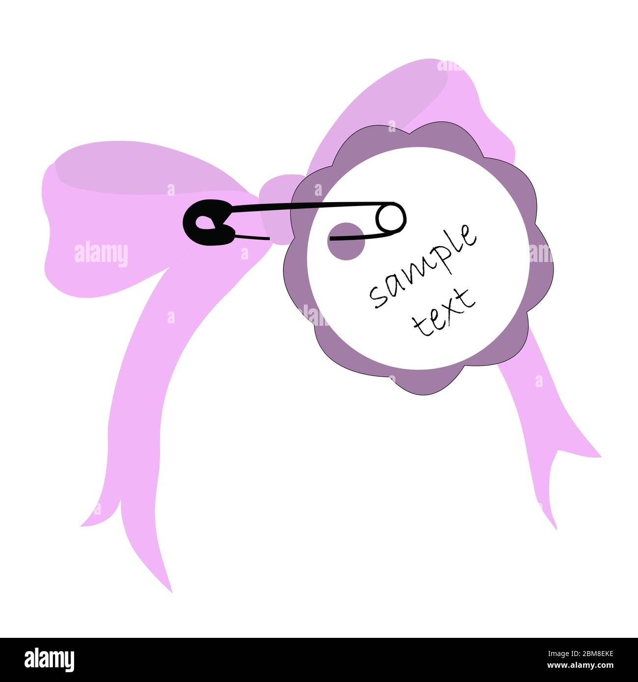 Safety pin with ribbon and banner vector Stock Vector Image & Art Alamy