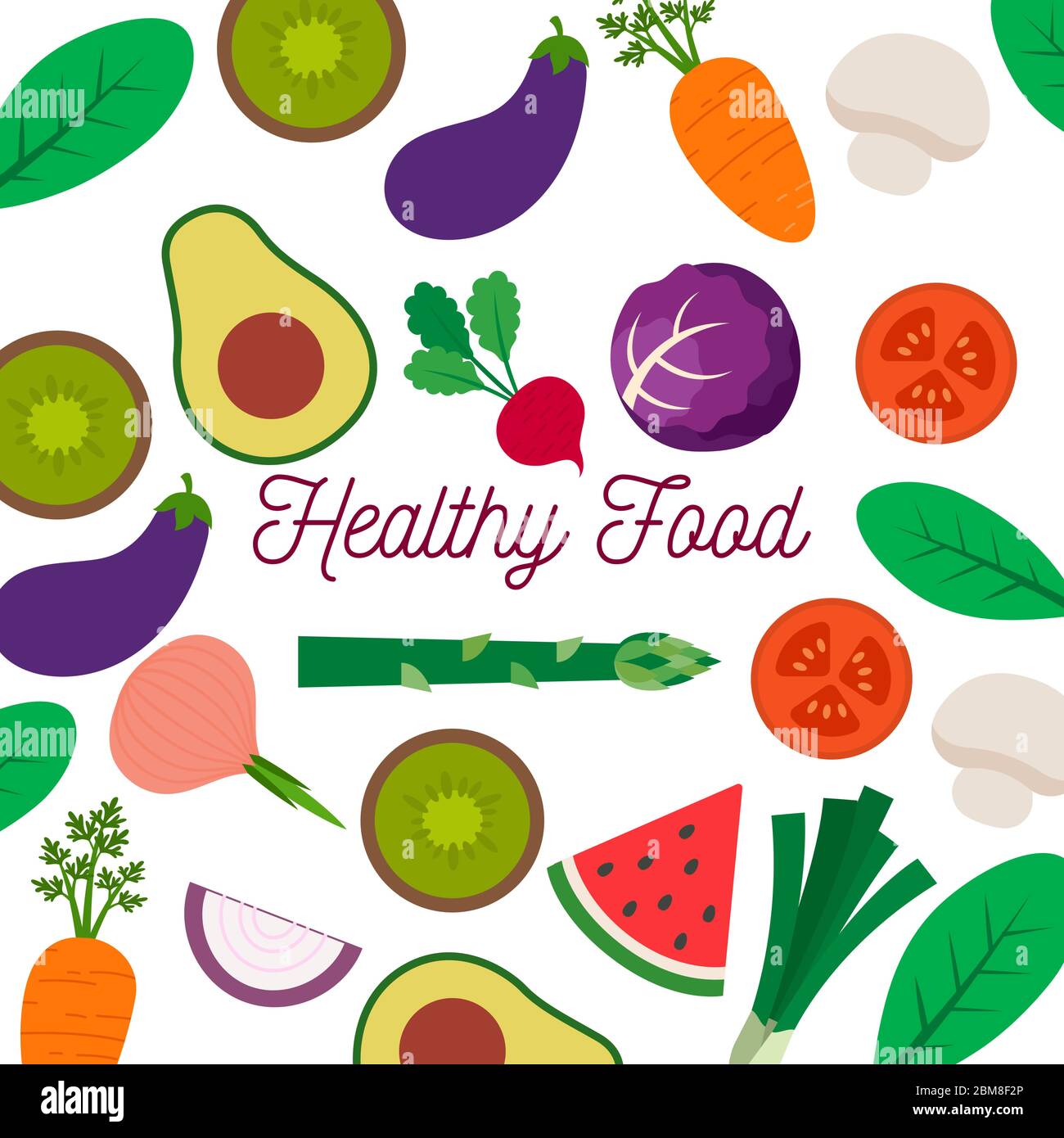 Healthy food poster Stock Vector Image & Art - Alamy