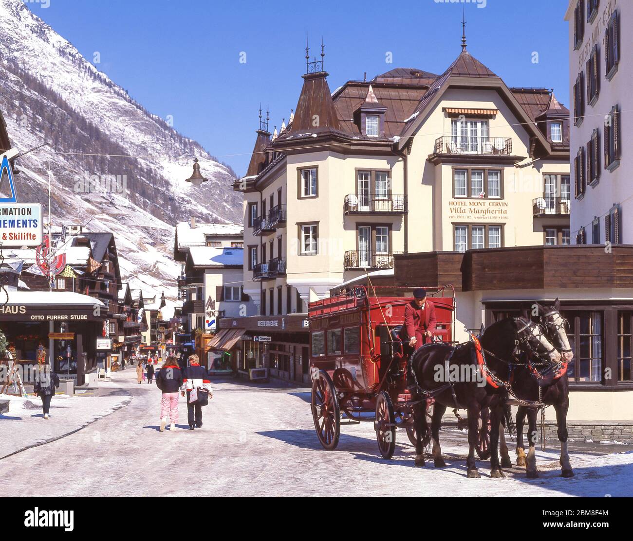 Zermatt horse carriage hires stock photography and images Alamy