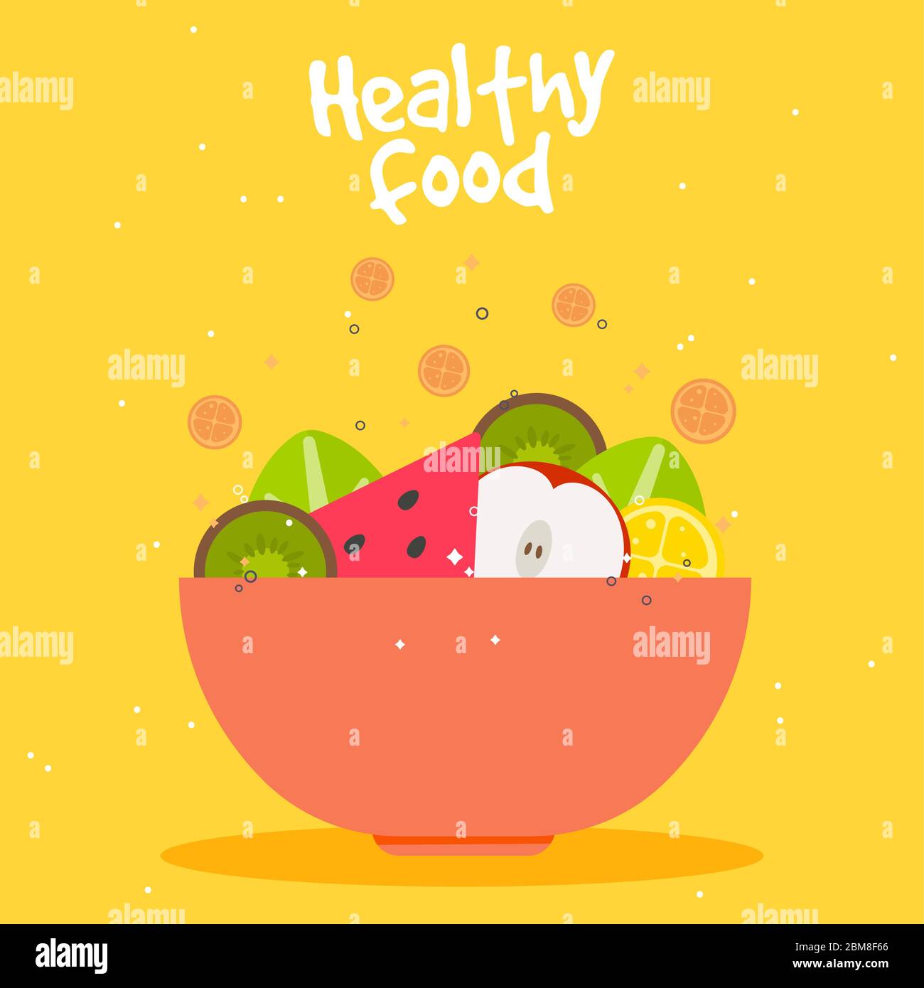 Healthy food poster Stock Vector