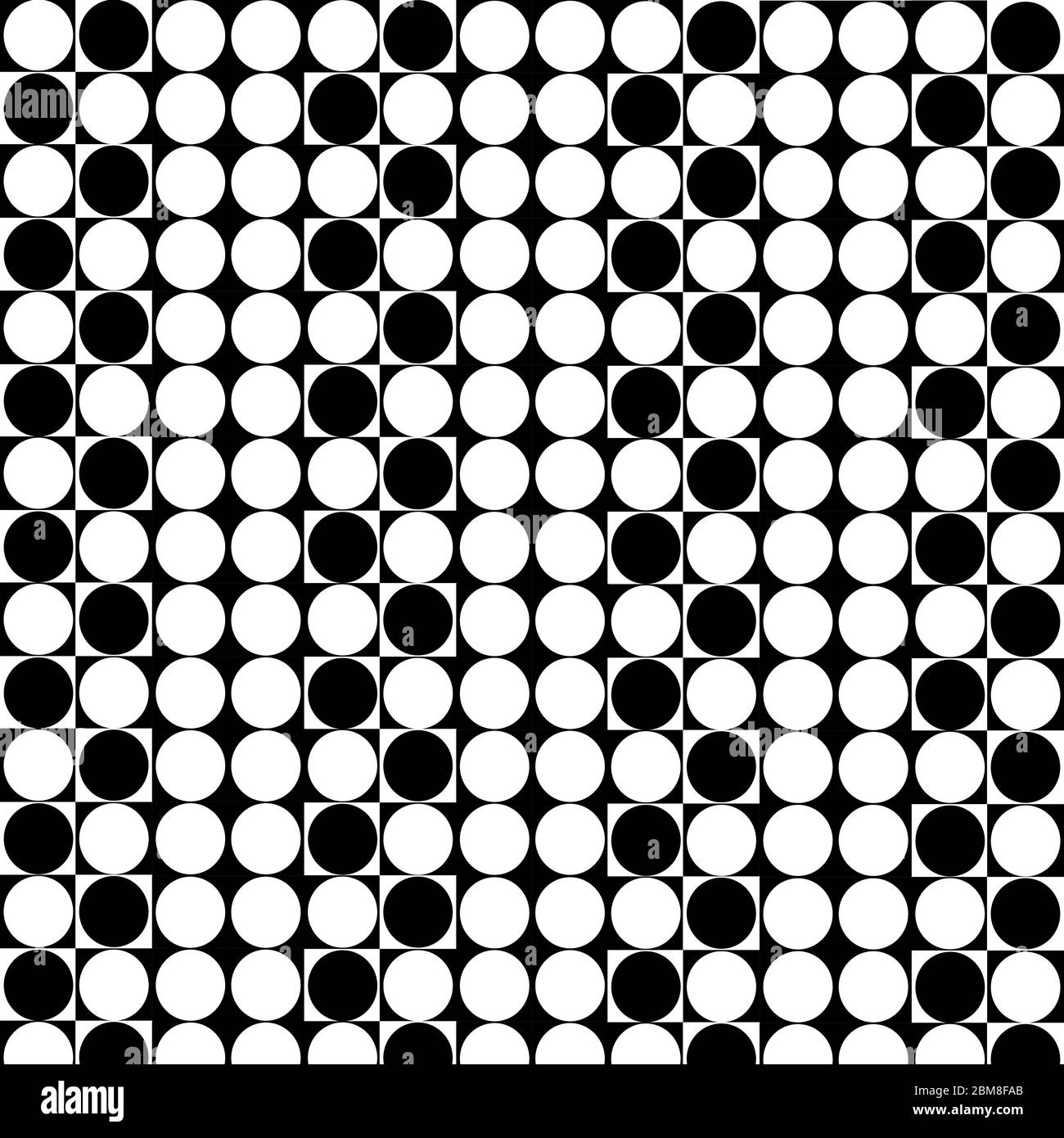 Seamless square rounded pop vector background Stock Vector