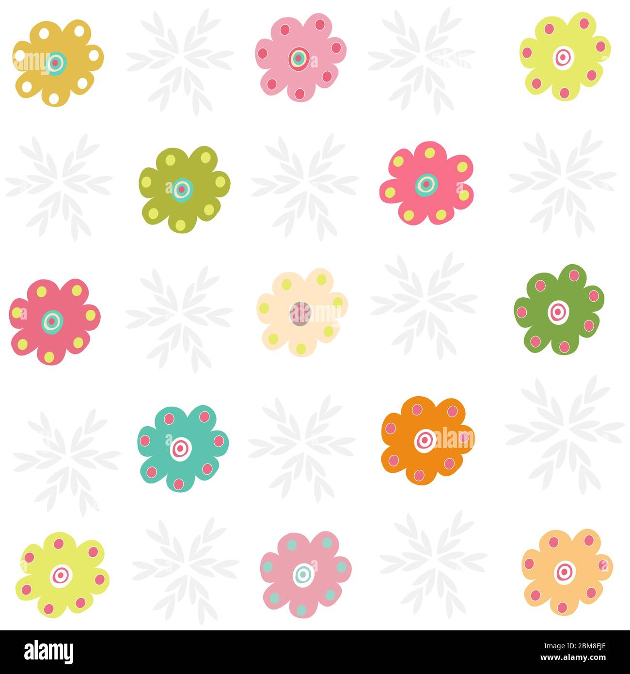 Colorful flowers vector background Stock Vector Image & Art Alamy