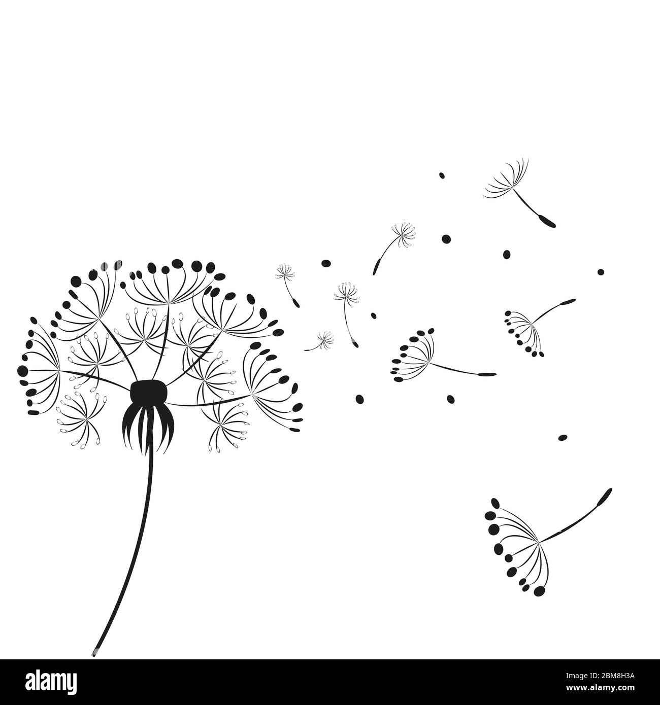 greeting card dandelion vector Stock Vector Image &amp; Art - Alamy