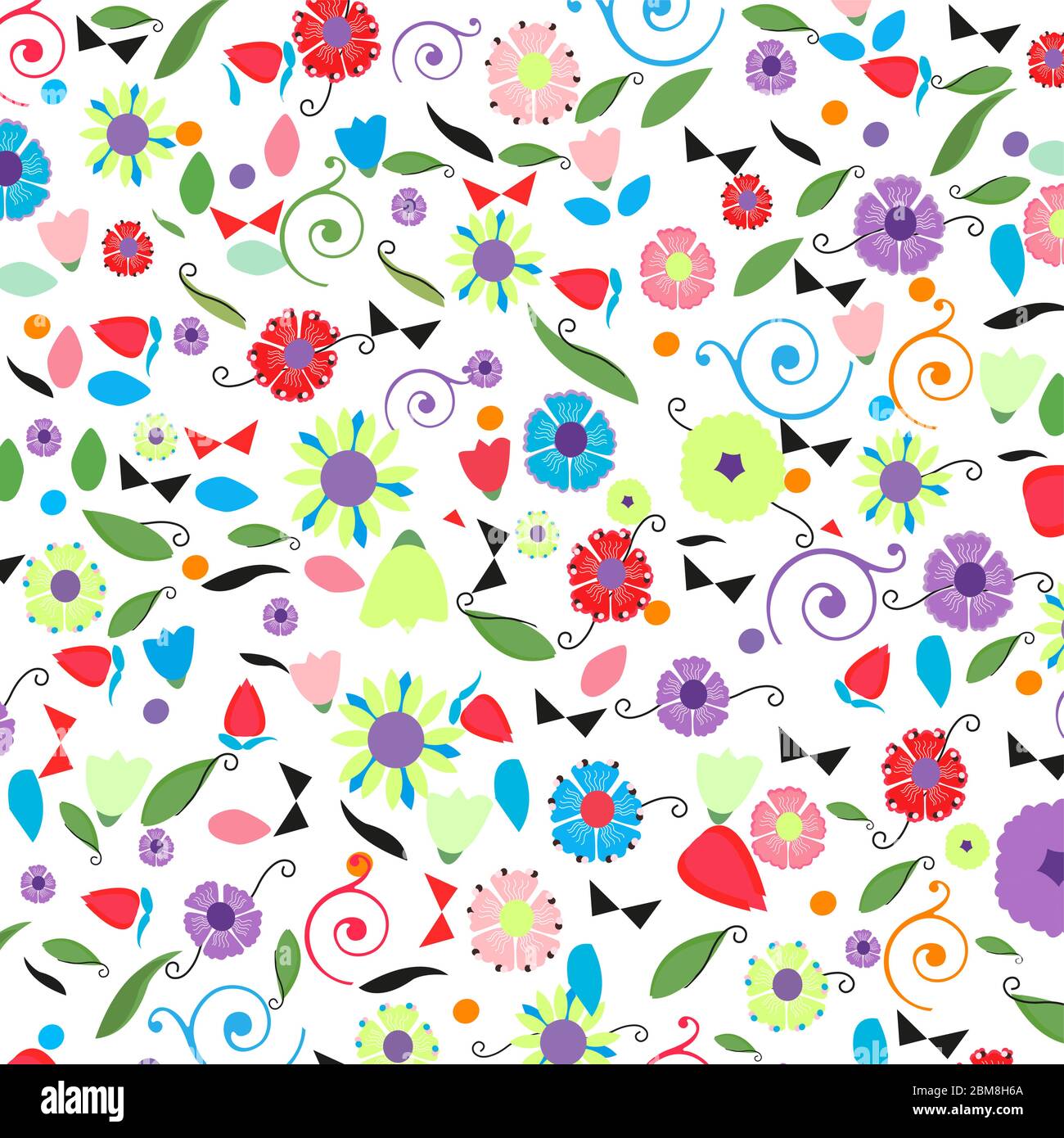 Colorful spring floral background vector Stock Vector Image & Art - Alamy
