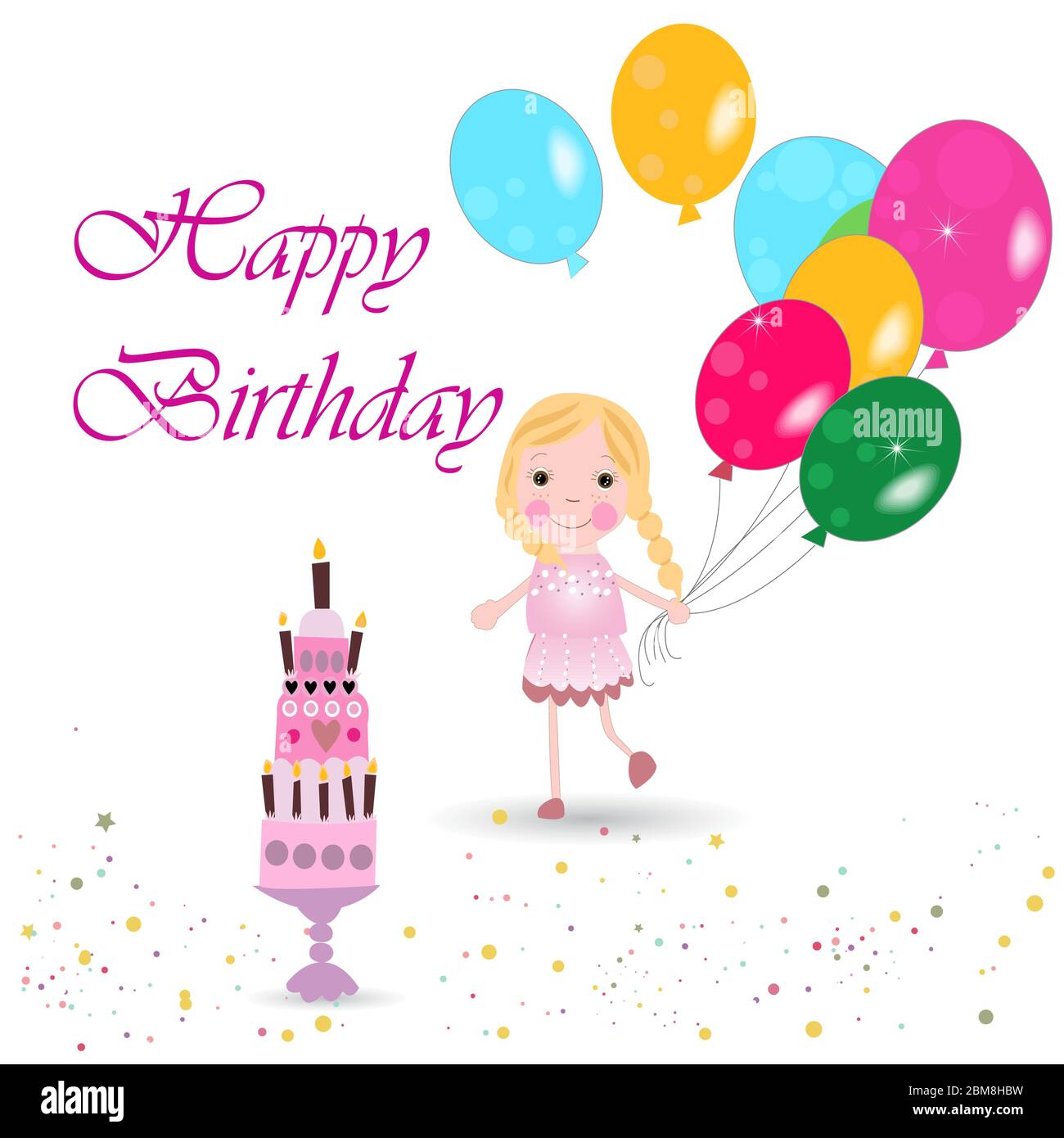 Celebrating birthday party vector Stock Vector Image & Art - Alamy