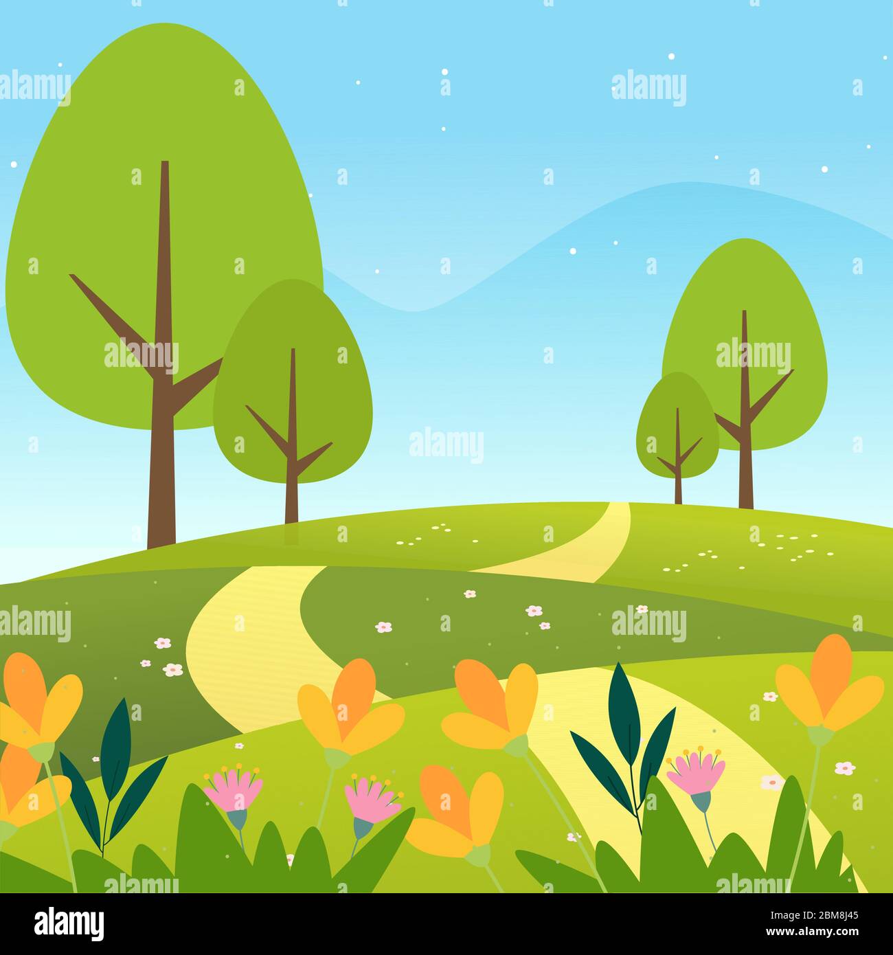 Beautiful natural landscape Stock Vector Image & Art - Alamy