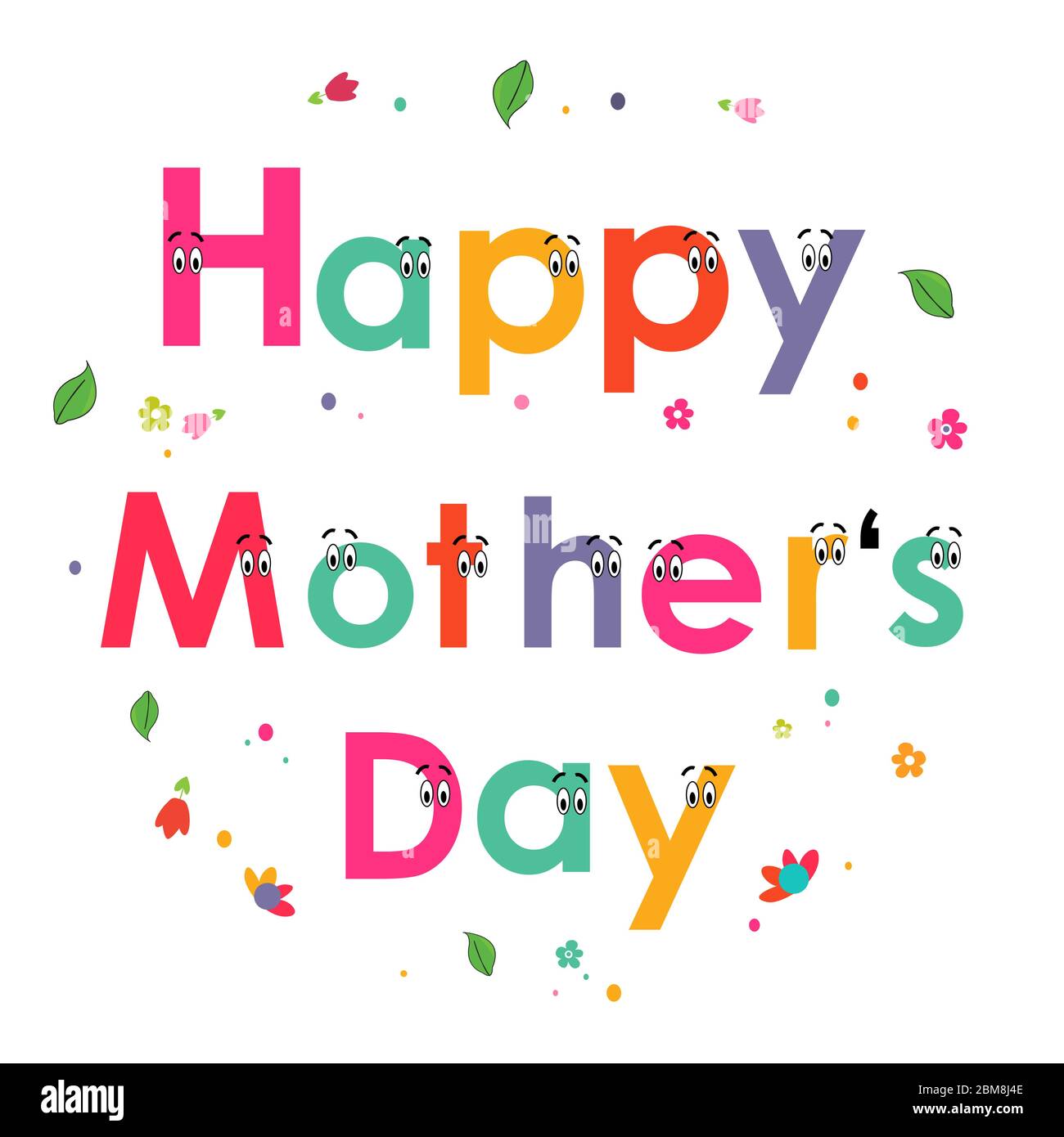 Happy mothers day funny alphabet vector Stock Vector Image & Art - Alamy
