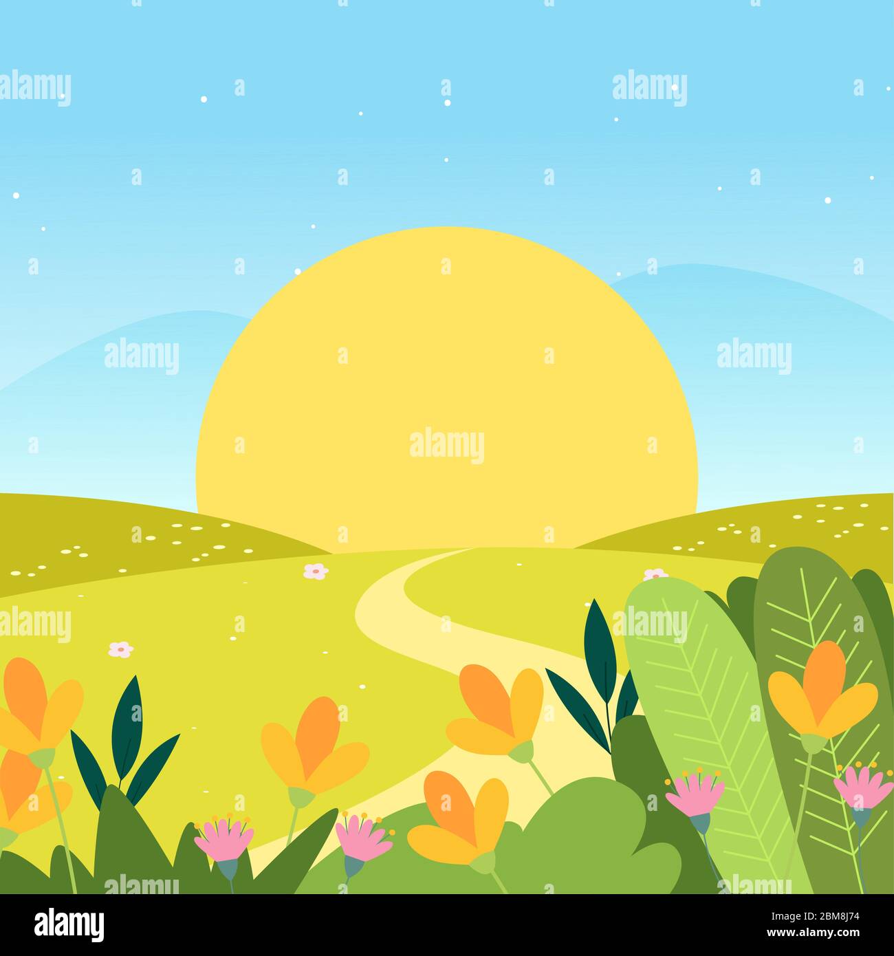 Beautiful natural landscape Stock Vector Image & Art - Alamy