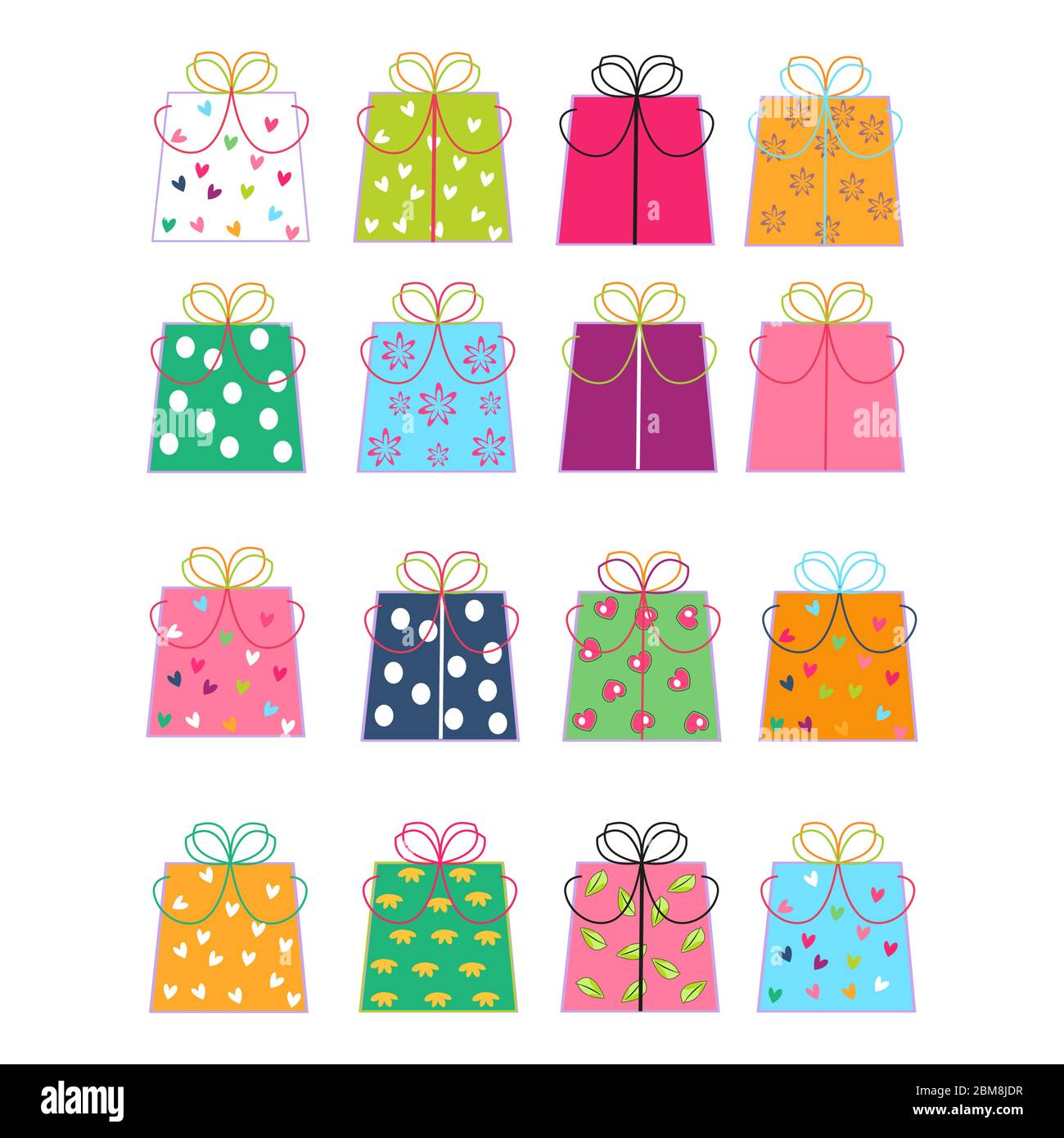 Vector Gift Boxes Set Stock Vector Image & Art - Alamy