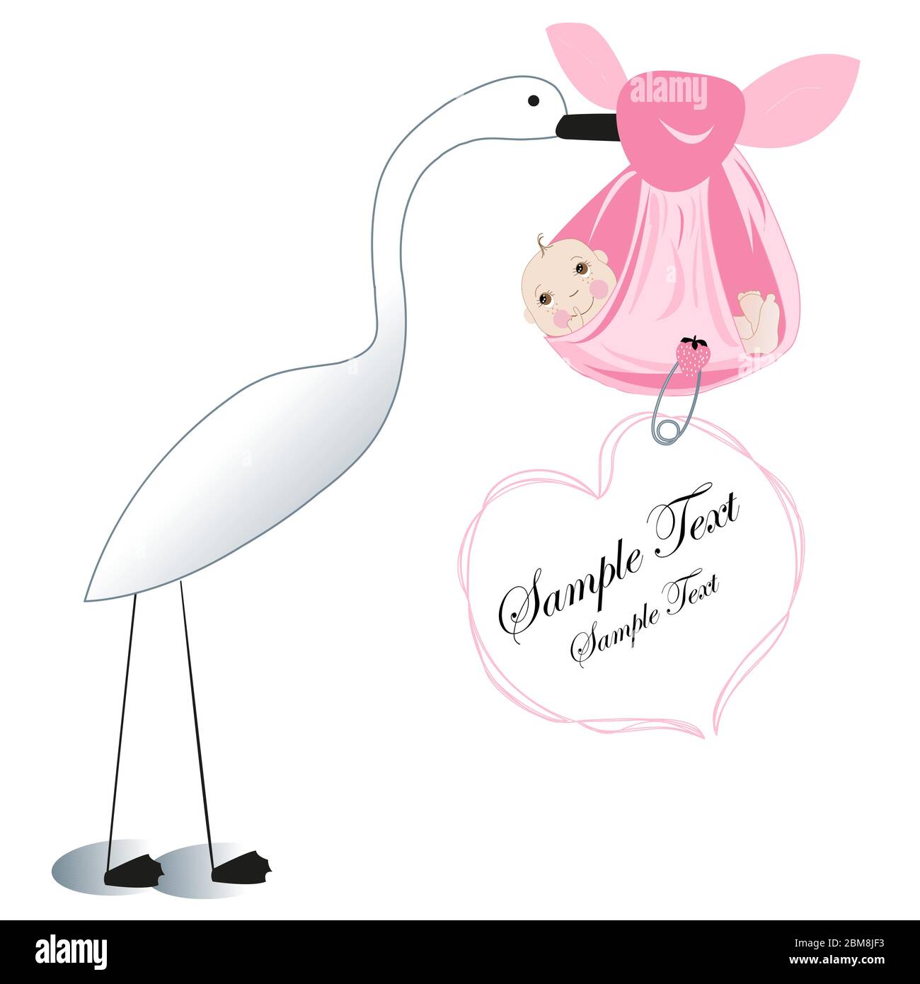 Stork and baby vector Stock Vector Image & Art - Alamy