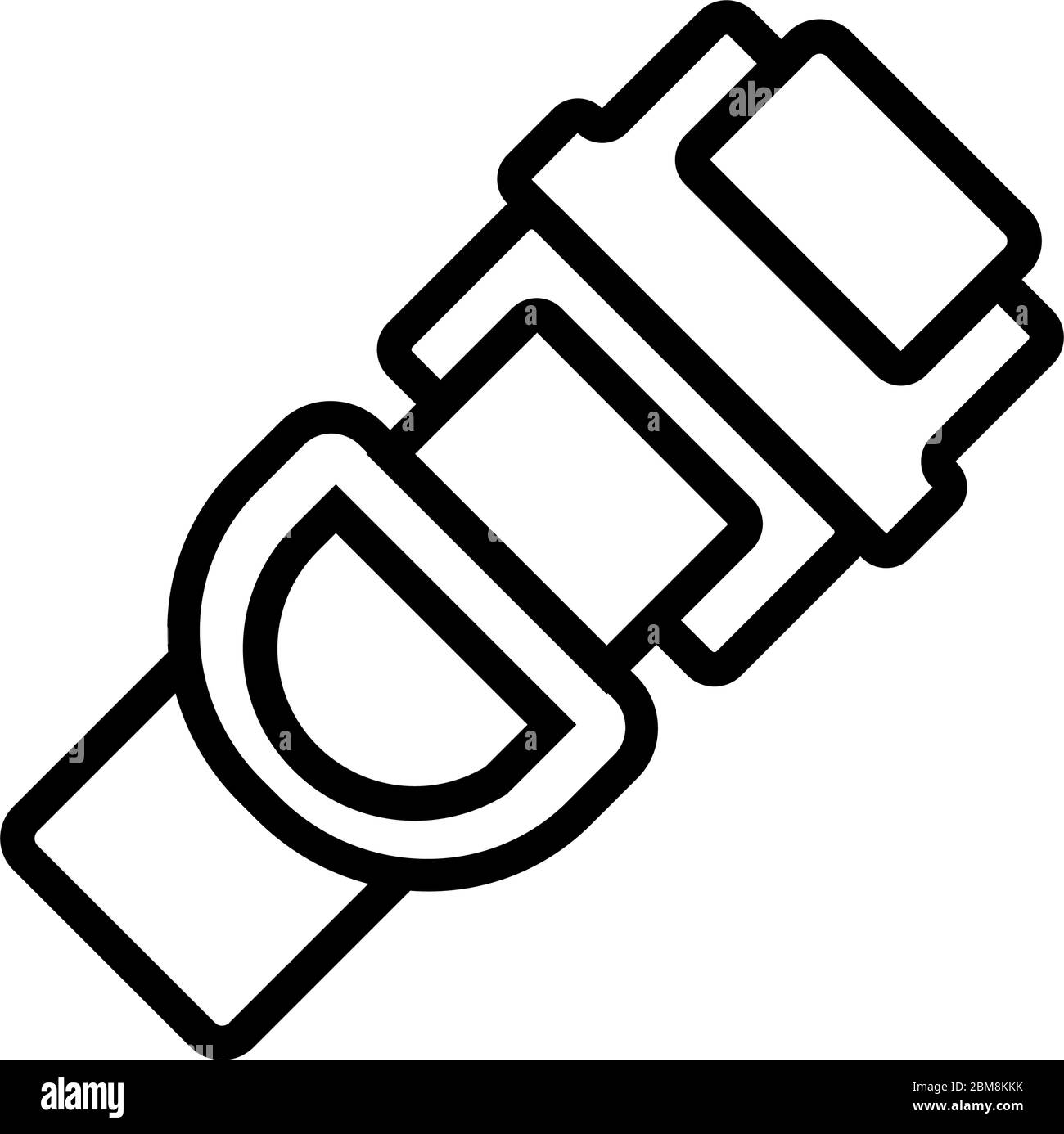 safety belt equipment icon vector outline illustration Stock Vector