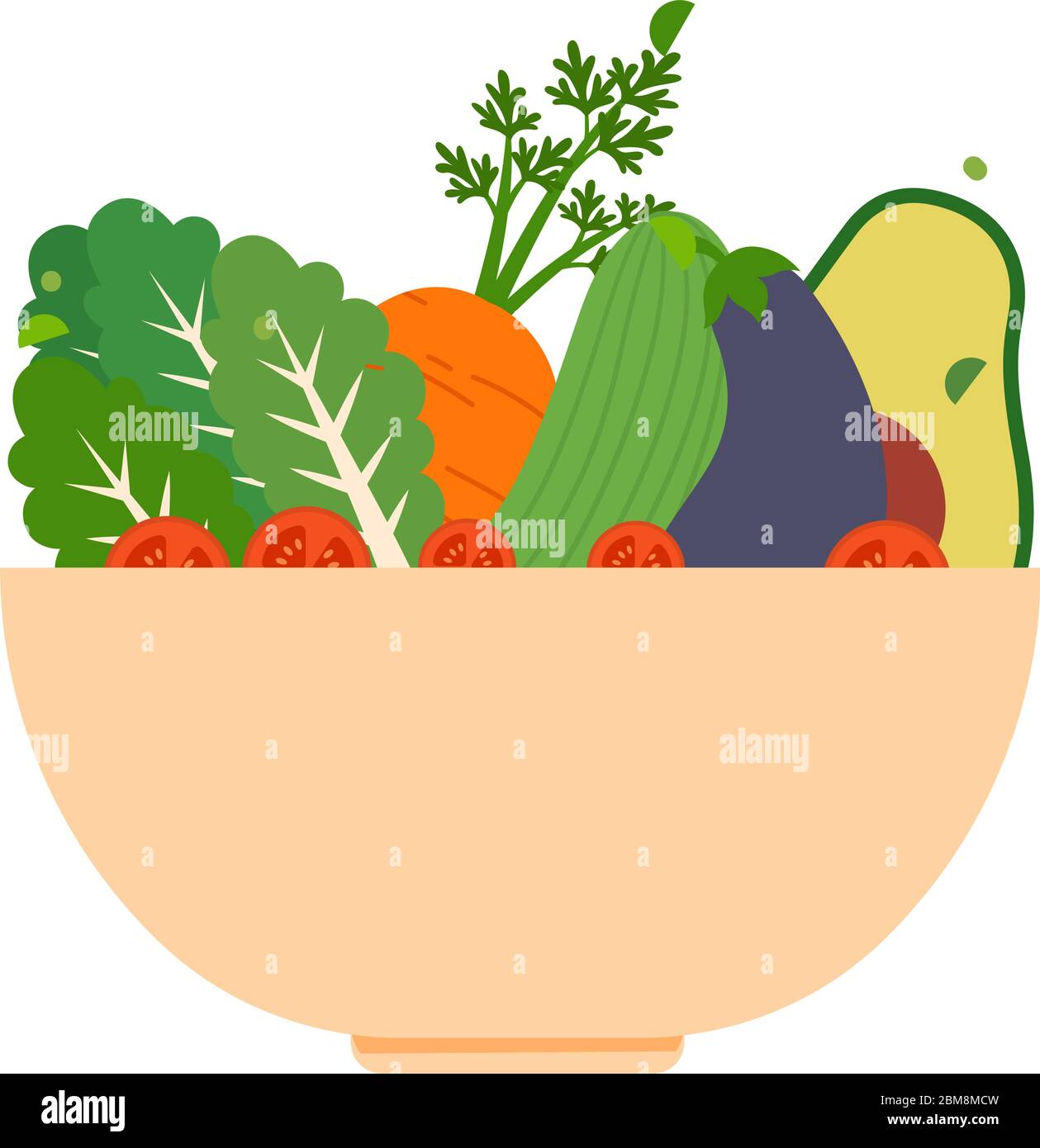 Isolated vegetables bowl icon Stock Vector