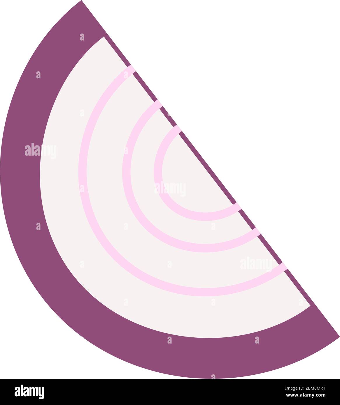Isolated onion cut icon Stock Vector