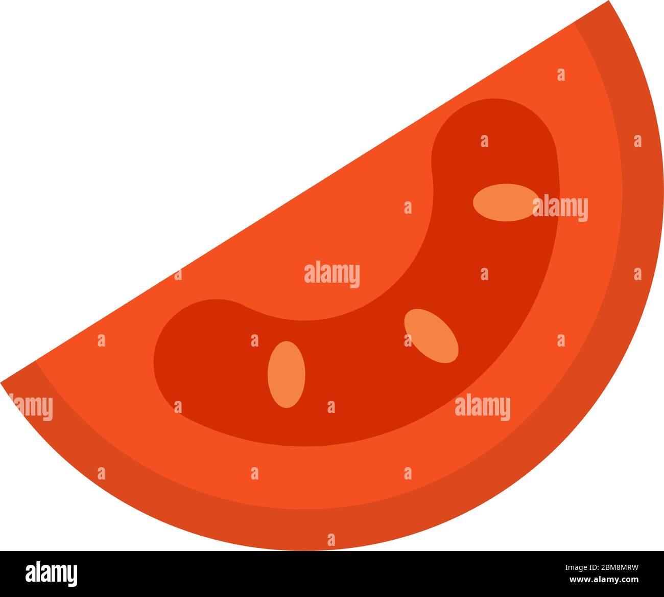 Isolated tomato cut icon Stock Vector