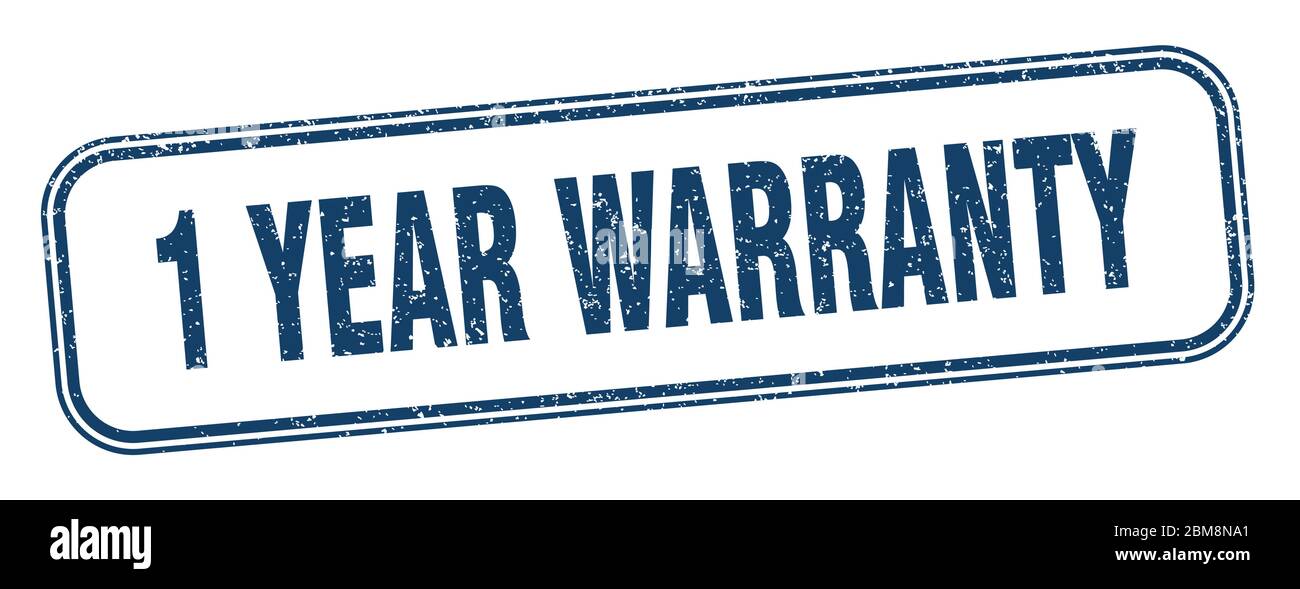 1 year warranty stamp. 1 year warranty square grunge sign. label Stock ...