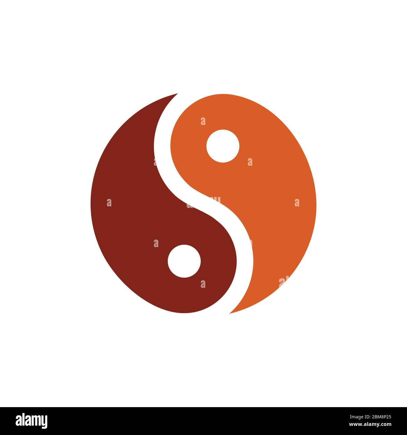 yin yang coffee bean symbol vector Stock Vector