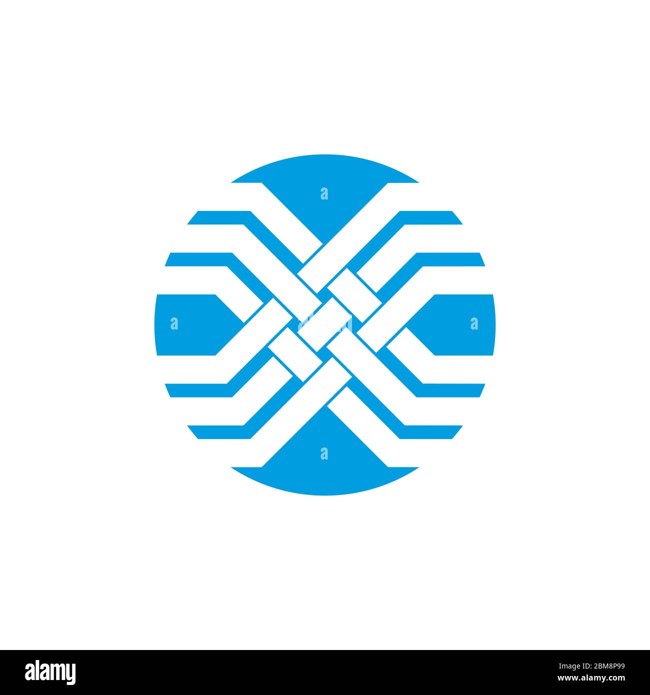 stripes linked line geometric letter x overlap logo vector Stock Vector ...