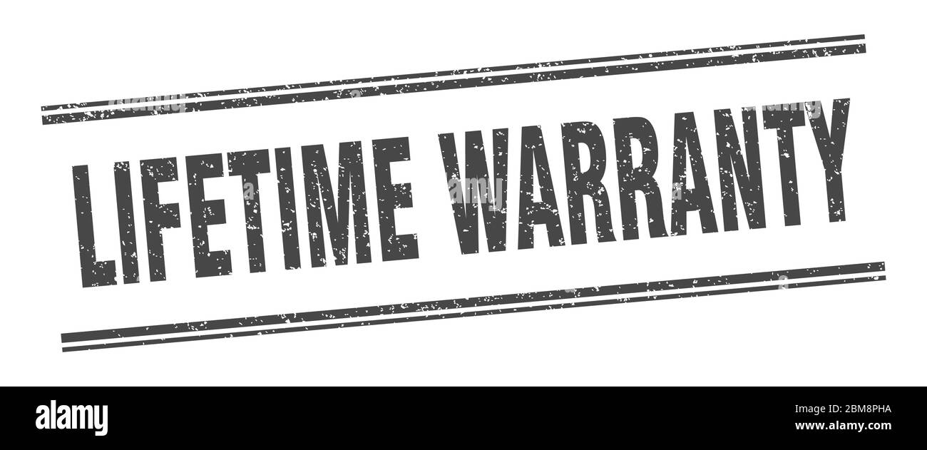 lifetime warranty stamp. lifetime warranty label. square grunge sign