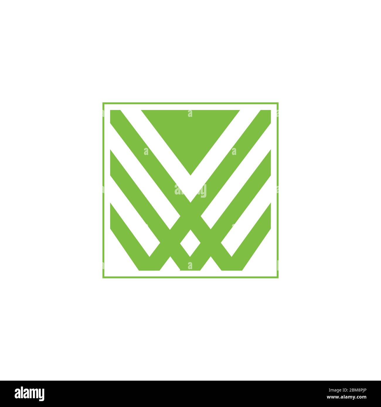 letter w stripes grass green logo vector Stock Vector Image & Art - Alamy