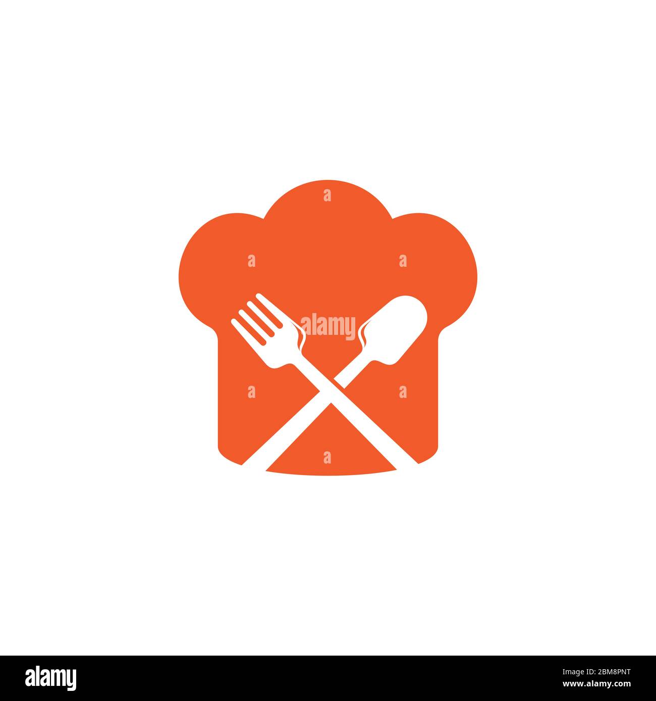 chef hat spoon fork simple geometric symbol decor vector Stock Vector