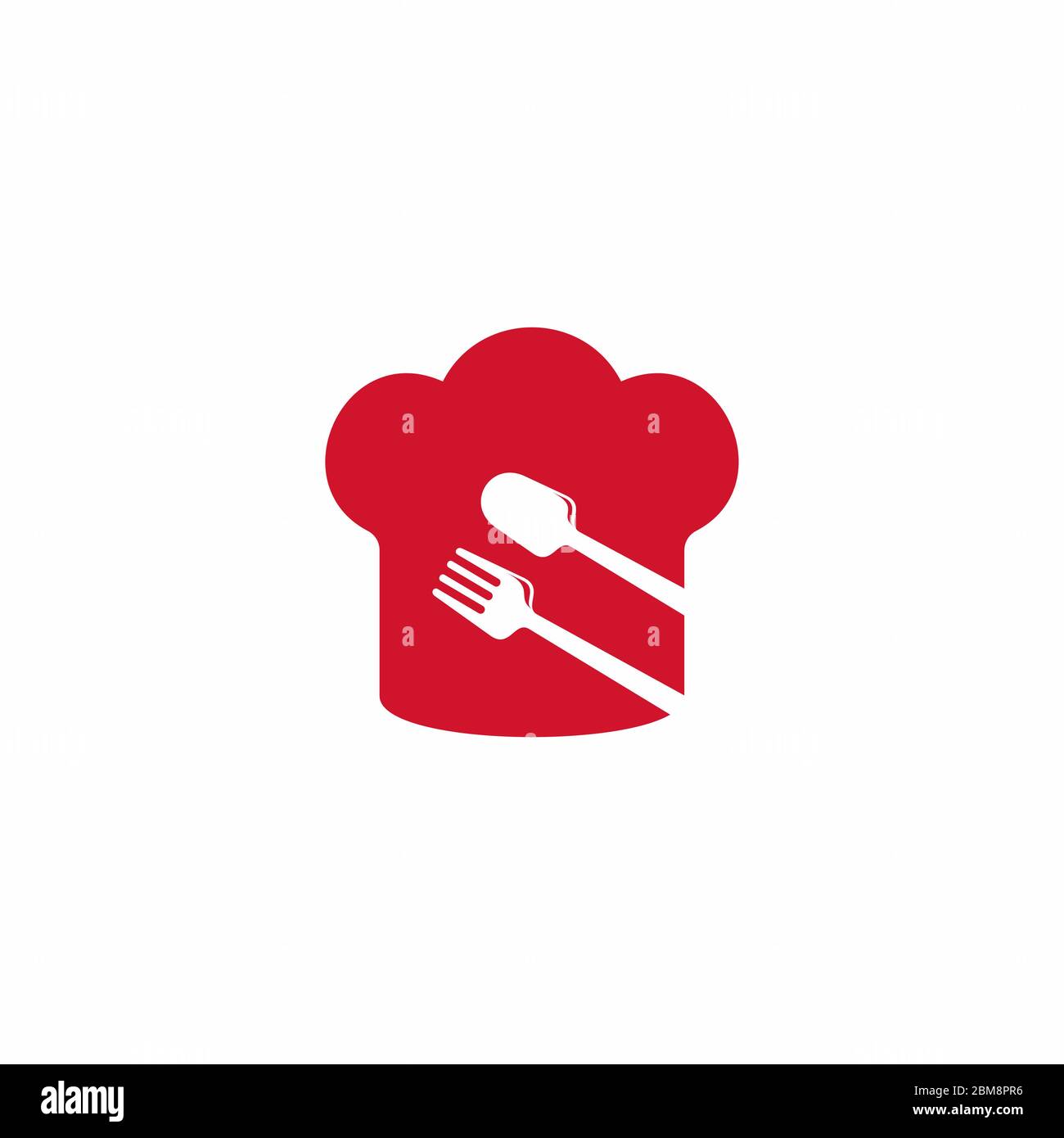 chef hat spoon fork simple geometric symbol logo vector Stock Vector