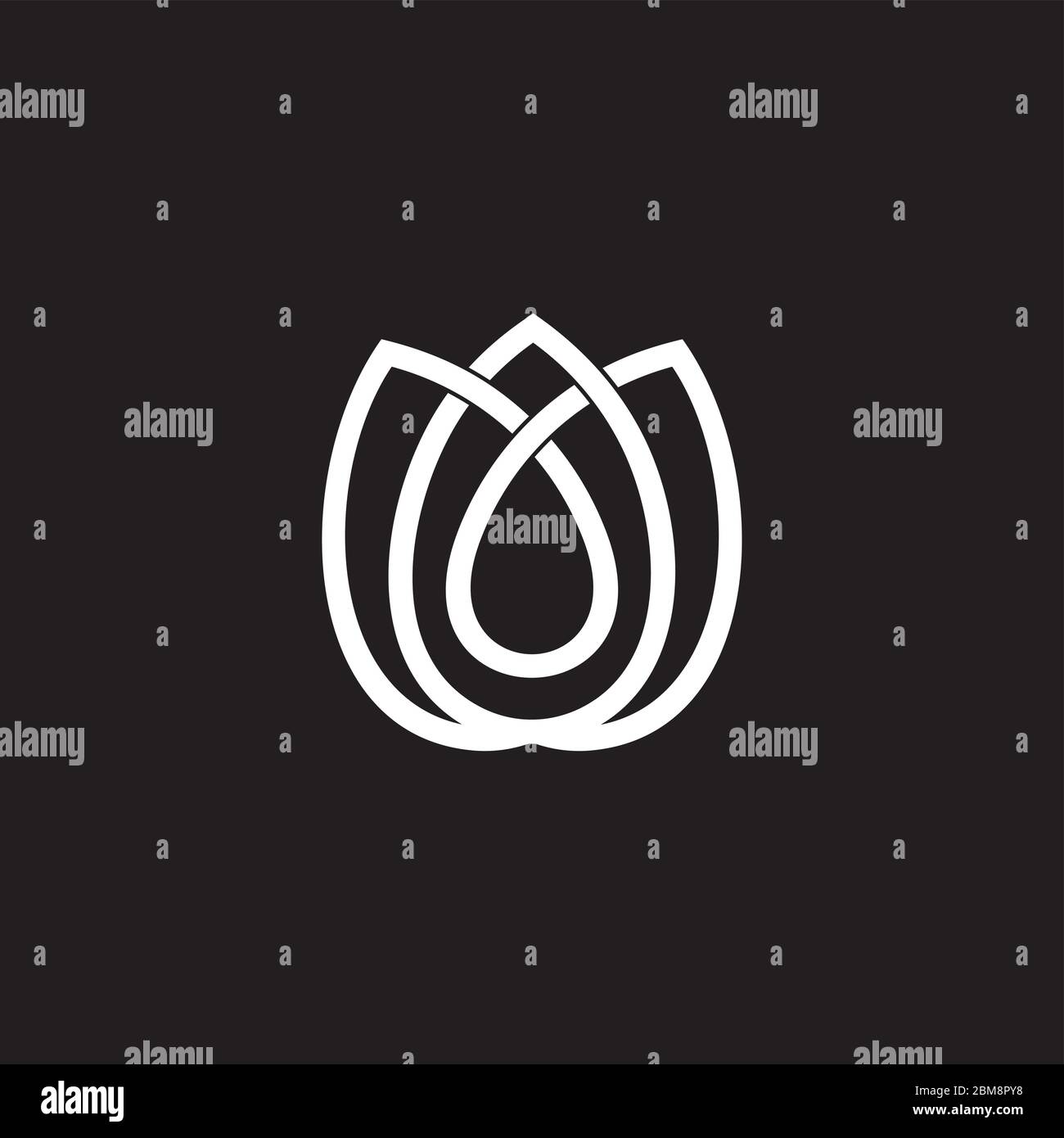 circle infinity beauty flower linear geometric logo vector Stock Vector