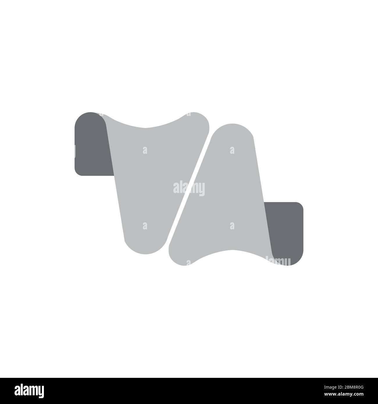 3d opposite direction arrow logo vector Stock Vector