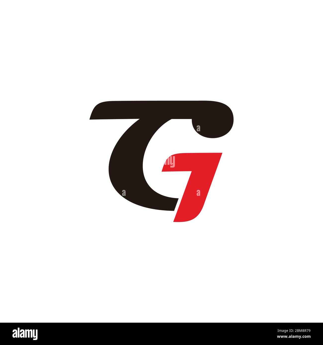 letter tg simple arrow linked geometric symbol logo vector Stock Vector