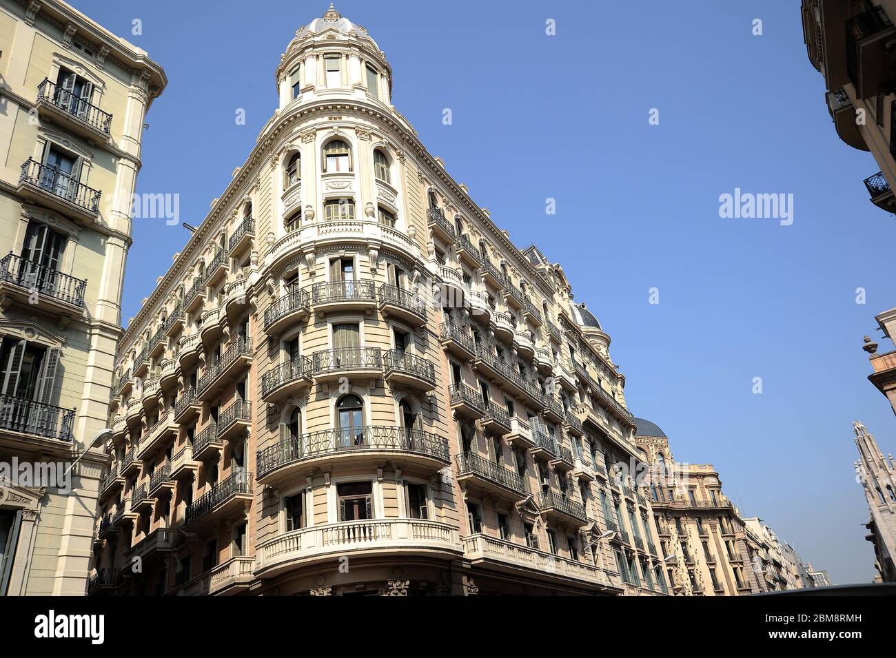 Barcelona. Along the Via Laietana. Stock Photo