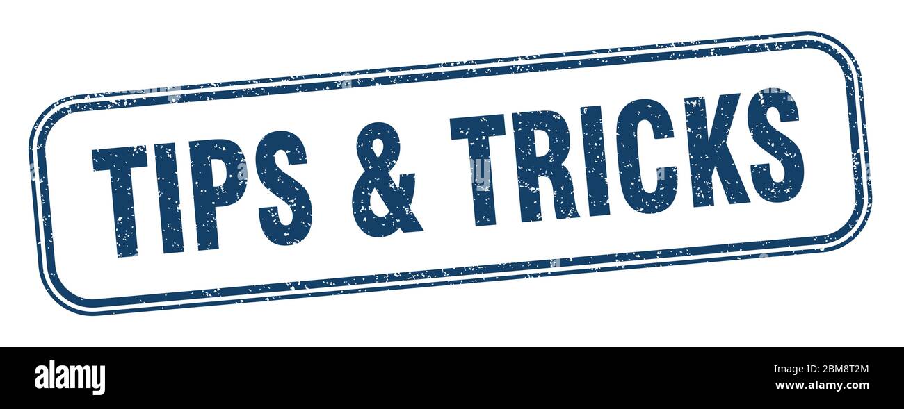 tips & tricks stamp. tips & tricks square grunge sign. label Stock Vector