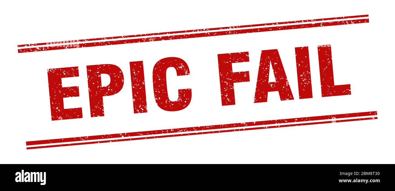 epic fail stamp. epic fail label. square grunge sign Stock Vector