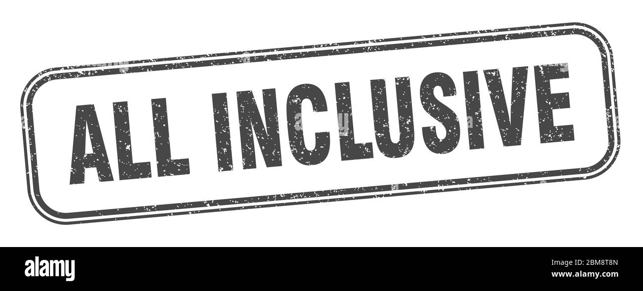 all inclusive stamp. all inclusive square grunge sign. label Stock ...
