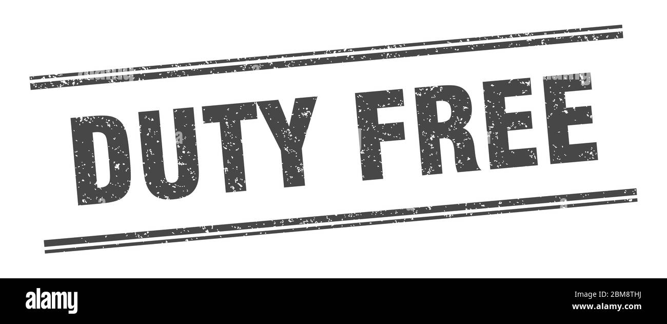 duty free stamp. duty free label. square grunge sign Stock Vector Image