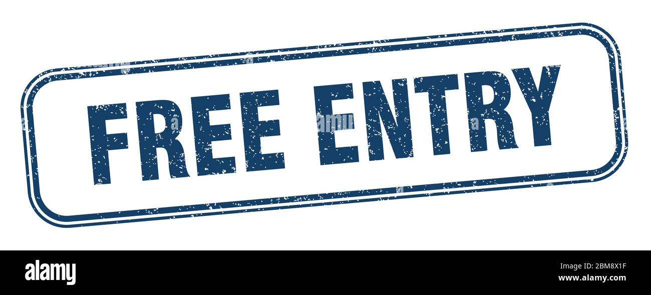 free entry stamp. free entry square grunge sign. label Stock Vector