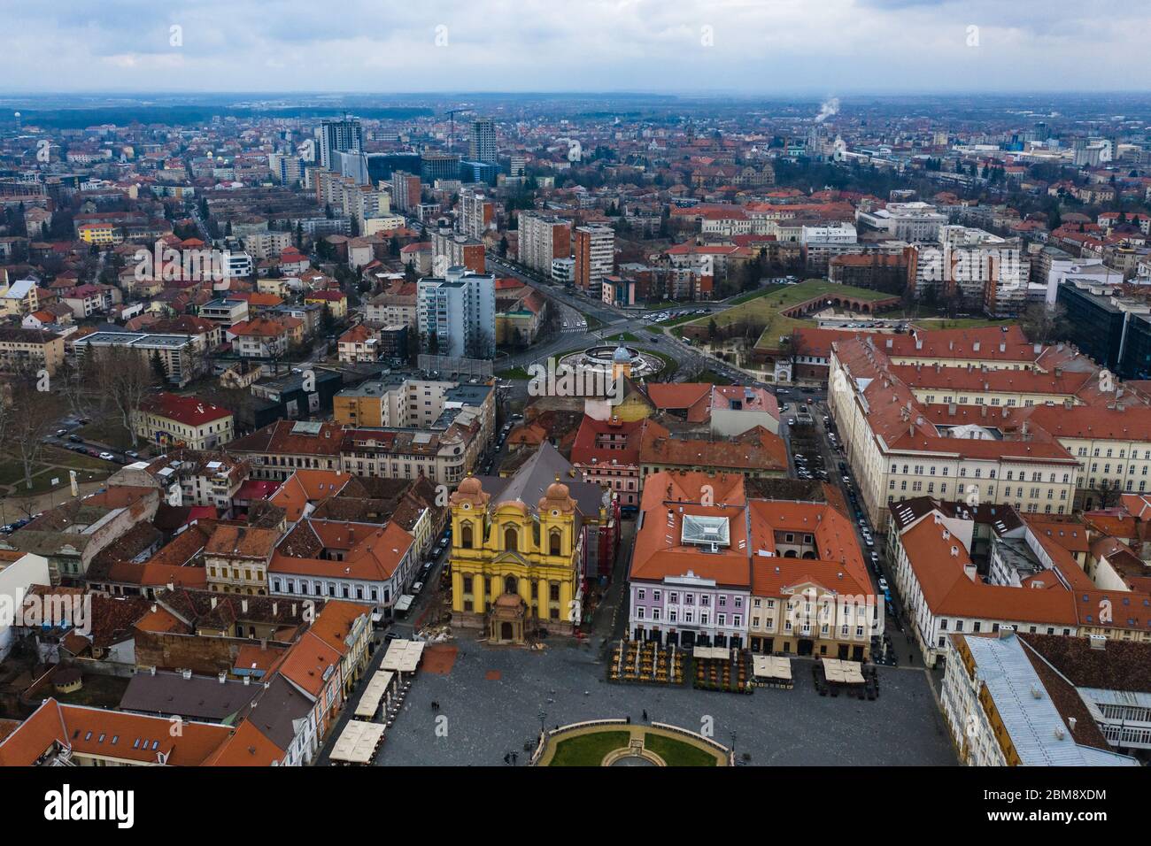 Metal line Merchandising Child Beautiful cloudy sunset over Union Square - Piata Unirii Timisoara. Aerial  view from Timisoara taken by a professional drone Stock Photo - Alamy