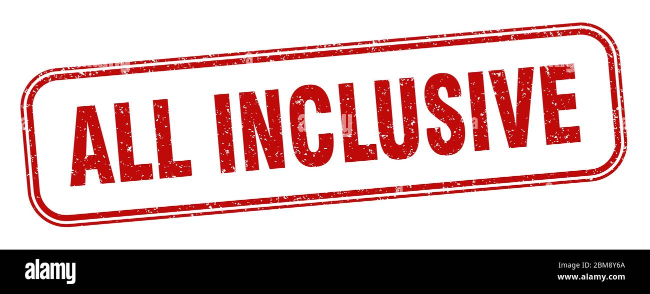 all inclusive stamp. all inclusive square grunge sign. label Stock ...