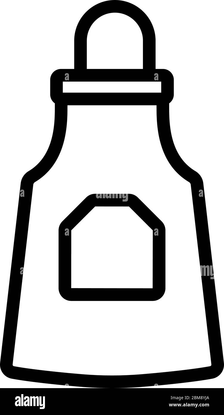overhead apron icon vector outline illustration Stock Vector Image ...