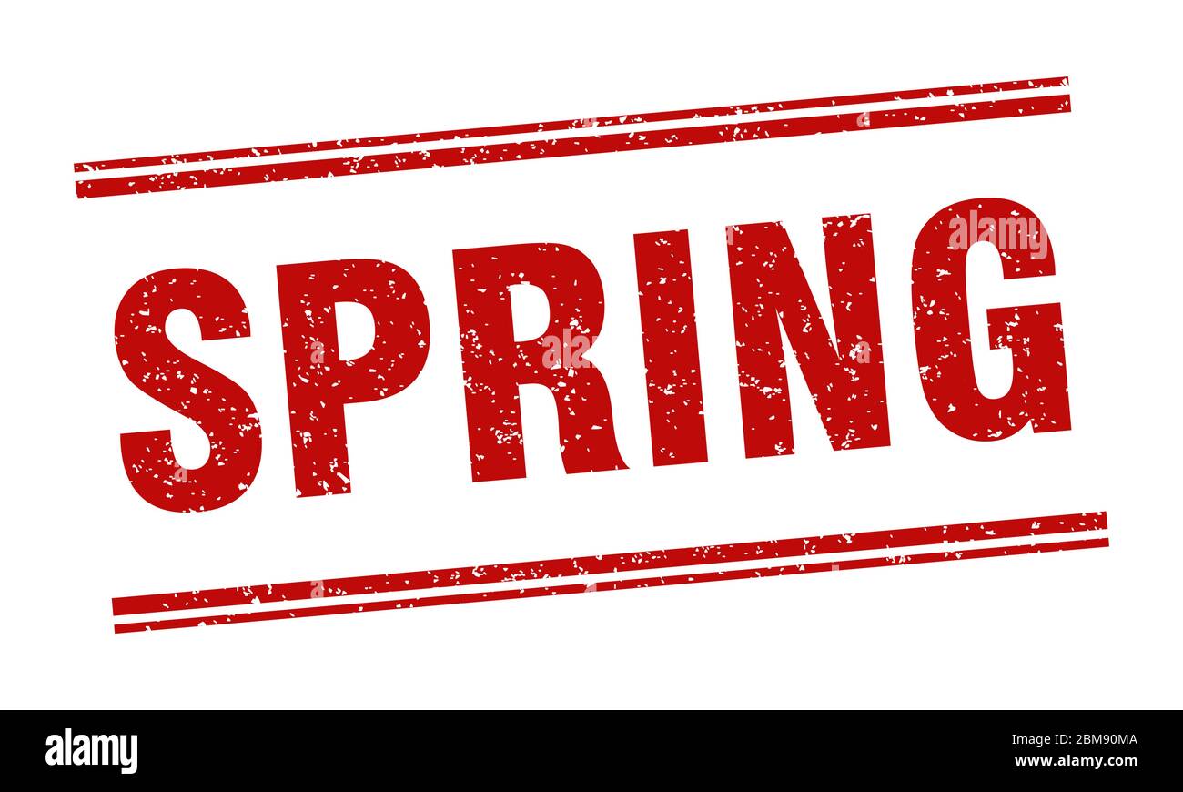 Spring stamp label square Cut Out Stock Images & Pictures - Alamy